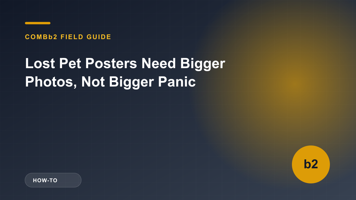 Lost Pet Posters Need Bigger Photos, Not Bigger Panic Lost Pet Posters Need Bigger Photos, Not Bigger Panic